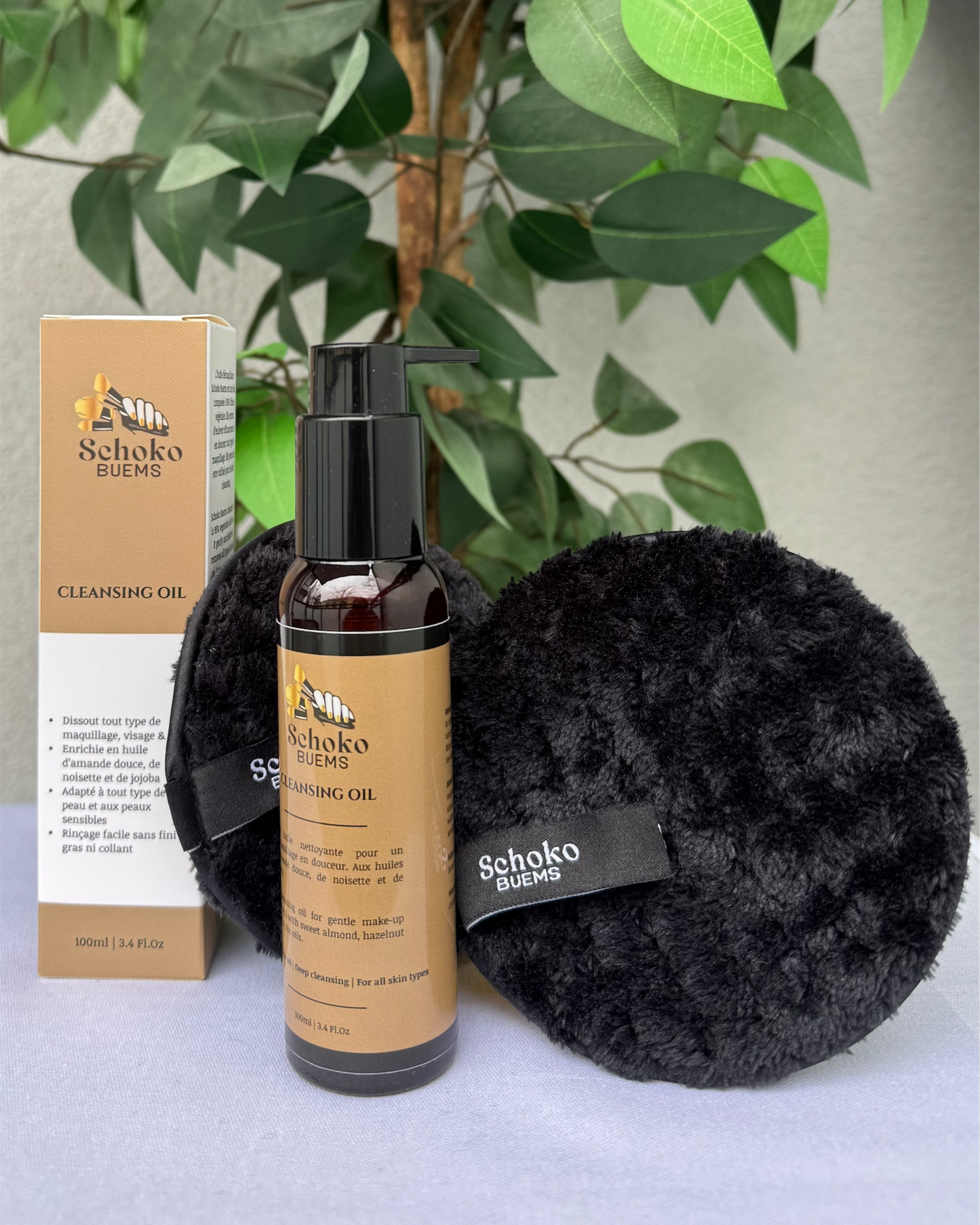 Kit démaquillant Schoko Buems: Une huile démaquillante et 2 Makeup Remover Pads