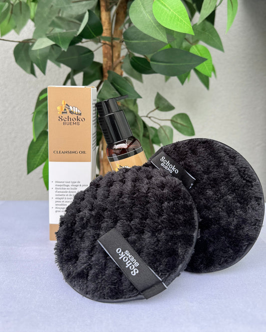 Kit démaquillant Schoko Buems: Une huile démaquillante et 2 Makeup Remover Pads